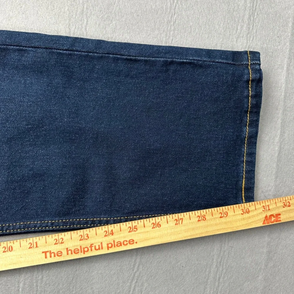 Levis 502 Taper Jeans Mens 36x32 Dark Indigo Blue Stretch Denim NEW 295073196